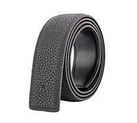 Vatee's Correa de repuesto para cinturón de piel auténtica para mujer y hombre, sin hebilla, 1 1/4 pulgadas de ancho - Negro - 95 EU: 110 cm (cintura 33/35) amplia 32mm