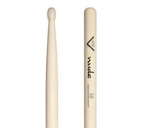 Vater Percussion Baquetas American Hickory Nude 5B VHN5BN | 5B Nylon Tip - 16 pulgadas / 40,64 cm - American Hickory - punta de nailon en forma de bellota