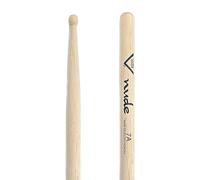 Vater Percussion Baquetas American Hickory Nude 7A VHN7AW | 7A Wood Tip - 16 pulgadas / 40,64 cm - American Hickory - punta de madera redonda