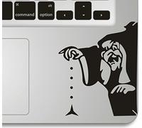 Vati Calcomanía de vinilo con diseño de hojas removibles y temible bruja hecha a mano para teclado de Apple MacBook Pro Air Mac Laptop