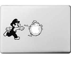 Vati Hojas desprendibles de Reproducción Creativo Mario Sticker Decal Skin Arte Negro para Apple Macbook Pro Aire Mac 13" 15" Pulgadas/Unibody 13" 15" Pulgadas Portátil