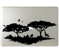 VATI Hojas desprendibles Safari África Silueta del Vinilo de la Etiqueta engomada de la Piel de Arte Negro para Apple Macbook Pro Aire Mac 17"Pulgadas/Unibody 17" Pulgadas portátil