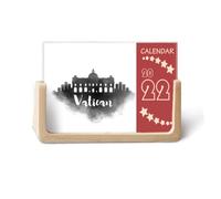Vatican Italy - Calendario de escritorio 2022 con diseño de ciudad de tinta de 12 meses