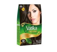 Vatika Henna Tinte para el pelo, 6 x 10 g, henna natural y café para cobertura de canas y brillo, extracto de granada para un color vivo, nutre y fortalece el cabello