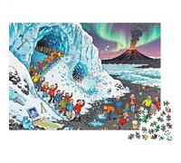 Vatnajökull Cueva de Hielo Fisura Manía Puzzle De Madera Impermeable DIY Puzzles De 1000 Piezas Regalos para Adultos Colorido Rompecabezas Decoración del Hogar