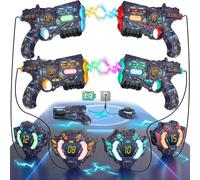VATOS-Juego de pistolas con etiquetas láser infrarrojas recargables, chalecos x4, sincronización de datos, pistola de tiro interior y exterior, juego para niños, regalos 4x Guns and 4x Vests
