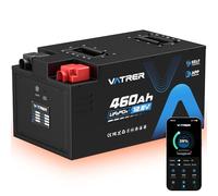 VATRER POWER Batería Litio 12V 460Ah Calefacción Batería LiFePO4 Bluetooth, 300A BMS, Máx. 3840W Potencia Carga, 5888Wh, 5000+ Ciclo Recargable para RV, Energía de Respaldo, Camper, Fuera de la Red