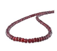 Vatslacreations Collar de piedras preciosas de granate rojo natural de 4 a 5 mm, plata de ley 925 facetada hecha a mano con cuentas de piedra natal de enero, regalo para ella, Gema Plata esterlina,