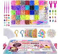 Vatzon Gomas Para Hacer Pulseras - Gomitas Para Pulseras Kit Incluye 3100+ Bandas De Goma Con 30 Unique Color Friendship Bracelet Kit Contiene Todo Para La Diversión