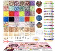 Vatzon Kit Para Hacer Pulseras - 6380 Pcs El Kit Pulseras Incluye Tres Tipos de Cuentas Para Pulseras y Accesorios Pulseras de Metal Que Son Duraderos Crea Joyas de Amistad Con Tus Hijos