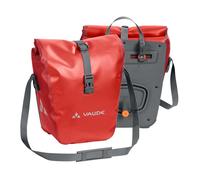 VAUDE Aqua Front -Alforjas delanteras para bicicleta, Juego de 2 bolsas adaptables a la carga e impermeables , Rojo (Lava), 28 L (2 X 14 L)