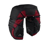 VAUDE Karakorum Pro 68L - Alforja para Bicicleta (100% Impermeable, fijación Sencilla), Color Negro y Rojo