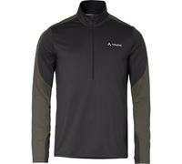 Vaude Men's Livigno Halfzip II, capa intermedia, negro/verde L(52) black/khaki