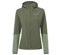 VAUDE Moab IV Chaqueta softshell para mujer, chaqueta de entretiempo para mujer, cortavientos y transpirable, chaqueta MTB, material reciclado, repelente al agua, con capucha