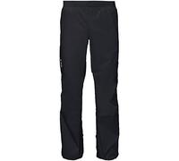VAUDE Pantalones de Lluvia para Hombre, Impermeables, para Exteriores, Ligeros, Transpirables, Negros, rápidos