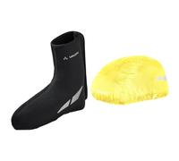 VAUDE Set: Cubrezapatos + Gorra, Negro/Amarillo Set, 40/43 EU