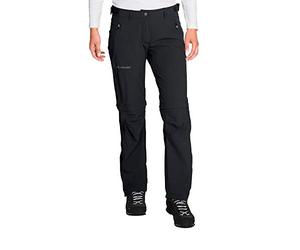 Vaude Wo Farley Stretch Zo T-Zip Pantalón, Mujer, Negro/Black, 38-Short