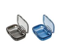 Vauki 2 pastilleros con separadores extraíbles, 3 compartimentos, para mañana, mediodía, noche, pastillero, pequeño para viajes, práctico para medicamentos y vitaminas