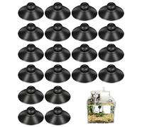 Vauki 20 ventosas para acuario, ventosas de goma negra de 28 mm, clip de ventosa para calefacción de acuario, iluminación de tubos, bomba para la instalación de ventilación del acuario y bomba de