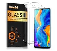 Vauki 3 Piezas Protector Pantalla para Huawei P30 Lite 6,15",Cristal Templado, Dureza 9H, Ultra Transparente, Anti Arañazos, Sin Burbujas,Ultra Resistente,Clear
