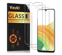 Vauki 3 Piezas Protector Pantalla para Samsung Galaxy A33 5G 6,4",Cristal Templado, Dureza 9H, Ultra Transparente, Anti Arañazos, Sin Burbujas,Ultra Resistente,para Samsung A33 5G, Clear