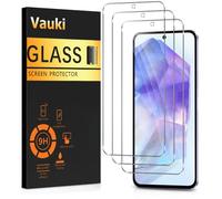 Vauki 3 Piezas Protector Pantalla para Samsung Galaxy A55 5G / A35 5G 6,5",Cristal Templado, Dureza 9H, Ultra Transparente, Anti Arañazos, Sin Burbujas,Ultra Resistente, Clear