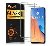 Vauki 3 Piezas Protector Pantalla para Xiaomi Redmi 12 4G 6,79",Cristal Templado, Dureza 9H, Ultra Transparente, Anti Arañazos, Sin Burbujas,Ultra Resistente,para Redmi 12, Clear