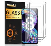 Vauki 3 Unidades Protector de Pantalla para Realme 8 4G/Realme 8 Pro Cristal Templado Full HD Ultra Resistent 9H Dureza Antihuellas Sin Burbujas Antiarañazos Transparent Vidrio 6,4"