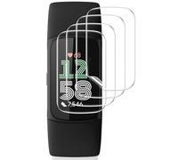 Vauki 4 Pack Protector Pantalla para Fitbit Charge 6/Fitbit Charge 5 Cristal Templado,Resistente a los Arañazos,Película de TPU Suave Film HD Transparente Sin Burbujas Vidrio Templado