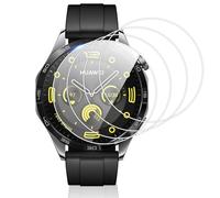 Vauki 4 Piezas Protector Pantalla para Huawei Watch GT 4 46mm/GT 5/5 Pro Cristal Templado,Dureza 9H Vidrio Proteccion,Sin Burbujas AntiarañAzos Sensible Al Tacto Antihuellas Screen Protetcor