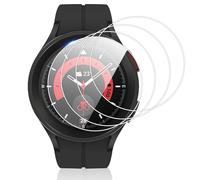 Vauki 4 Piezas Protector Pantalla para Samsung Galaxy Watch 5 Pro 45mm Cristal Templado, Dureza 9H Vidrio Proteccion, Sin Burbujas AntiarañAzos Sensible Al Tacto Ultra Delgado Screen Protetcor