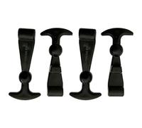 Vauki 4 soportes para capó, cierre de goma, cubierta de fijación con mango en T, cierre de campana de goma elástica para tractor, coche, caja de herramientas, carro de mano, tapa del motor