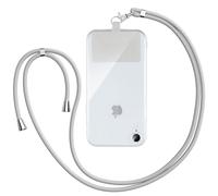 Vauki Cordón para Teléfono Cadena Universal, con Correa de Cuello Móvi con Parche Ajustable Desmontable para la Mayoría de los Teléfonos Inteligentes para iPhone Samsung Huawei Redmi OnePlus, Gris