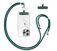 Vauki Cordón para Teléfono Cadena Universal con Parche, Colgar Teléfono con Correa Móvil en Cuello Ajustable Cuerda para la Mayoría de los Smartphone para iPhone Samsung Huawei Redmi OnePlus, Verde