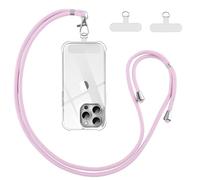Vauki Correa Cordón para Teléfono Móvil Universal Ajustable, Cuerda para el Cuello, Cadena Cruzada y para la Muñeca, Compatible la Mayoría de Las Fundas de Teléfono, con 2 Parche - Morado Hierba