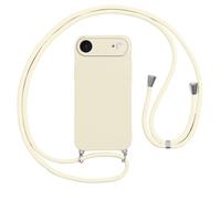 Vauki Funda con Cuerda para iPhone Air Carcasa con Correa Colgante Ajustable Collar,Suave TPU Case Anti-Choque con Cuello Cadena Cordón Ultrafina Caso para iPhone 17 Air 6.5"-Beige