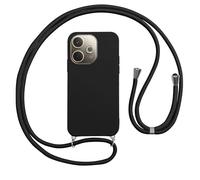 Vauki Funda con Cuerda para OPPO A5 Pro 5G Carcasa con Correa Colgante Ajustable Collar, Suave Silicona TPU Case Anti-Choque con Cuello Cadena Cordón Ultrafina Caso para OPPO A5 Pro 5G-Negro