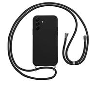 Vauki Funda con Cuerda para Samsung Galaxy A17 Carcasa con Correa Colgante Ajustable Collar, Suave Silicona TPU Case Anti-Choque con Cuello Cadena Cordón Ultrafina Caso para SamsungA17-Negro
