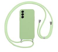 Vauki Funda con Cuerda para Samsung Galaxy S25 FE Carcasa con Correa Colgante Ajustable Collar, Suave Silicona TPU Case Anti-Choque con Cuello Cadena Cordón Ultrafina Caso para SamsungS25 FE-Verde