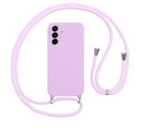 Vauki Funda con Cuerda para Samsung Galaxy S25 FE Carcasa con Correa Colgante Ajustable Collar, Suave Silicona TPU Case Anti-Choque con Cuello Cadena Cordón Ultrafina Caso para SamsungS25 FE-Morado