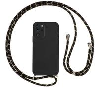 Vauki Funda para Huawei P30 Pro con Cuerda, Carcasa Silicona AntiChoque con Correa, Case con Ajustable Colgante Collar Suave Cuello para Huawei P30 Pro, Cordón-Negro