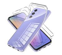 Vauki Funda para Samsung Galaxy A54 5G con 2 Protector de Pantalla,Carcasa Silicona Transparente Suave y Cristal Templado,Ultra Fina TPU Antigolpes Case Cover para Samsung A54 5G6.4