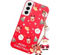 Vauki Funda para Samsung Galaxy S21 FE 5G 6.4" Cárcasa con Cadenas Ciervo de Navidad 3D Muñecas Silicona Suave TPU Bumper Protector Cover Christmas Dibujos Navideñas Doll móvil Case, Santa Claus