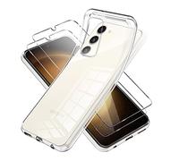 Vauki Funda para Samsung Galaxy S23 Plus con 2 Protector de Pantalla,Carcasa Silicona Transparente Suave y Cristal Templado,Ultra Fina TPU Antigolpes Case Cover para Samsung S23 Plus6.6