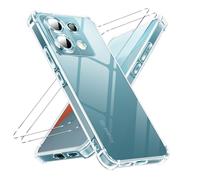 Vauki Funda para Xiaomi Redmi Note 13 Pro 5G/Poco X6 5G (No para 4G) Transparente + 2 Protector Pantalla, Carcasa Thin Antigolpes Suave TPU Silicona, Anti-arañazos Bumper con Esquinas Reforzadas Case