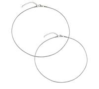 Vauki Juego de 2 joyas para mujer, 2 collares de serpientes para mujer, cadena simple y brillante, cadena de plata, cadena de plata apilable, joyas personalizadas y modernas, regalo para hombre y