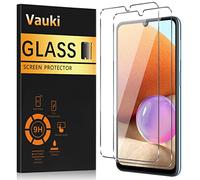 Vauki - Juego de 2 protectores de cristal templado para Samsung Galaxy A32 4G, protector de pantalla HD, transparente, dureza 9H, ultra resistente, antiarañazos, con alta transparencia, 99% sin