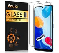 Vauki - Juego de 2 protectores de cristal templado para Xiaomi Redmi Note 11/Note 11S, protector de pantalla HD, transparente, dureza 9H, ultra resistente, antiarañazos, con alta transparencia al 99%