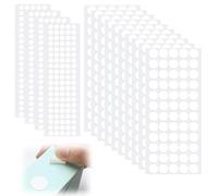 Vauki - Lote de 1200 pastillas de doble cara, 500 x 10 mm + 700 x 20 mm, adhesivo nano de alta viscosidad sin traza, redondas, para manualidades, decoración y festividades