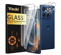 Vauki Protector Pantalla Para Motorola Edge 60 con Protectora Lente Cámara [2+2 Piezas] Dureza 9H Cristal Templado Antiarañazos Antihuellas Sin Burbujas Transparente Vidrio Película